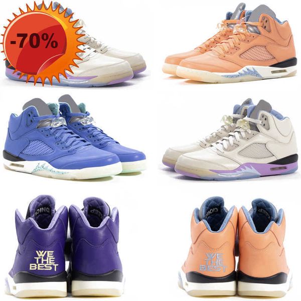 

2022 new jumpman 5 5s mens basketball shoes dj khaled x we the sneaker purple orange blue sail mens outdoor trainers sports sneakers