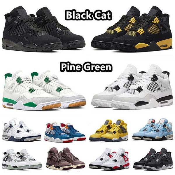 

jumpman 4 black cat basketball shoes military black canvas white oreo violet ore university blue red thunder midnight navy pine green sneake
