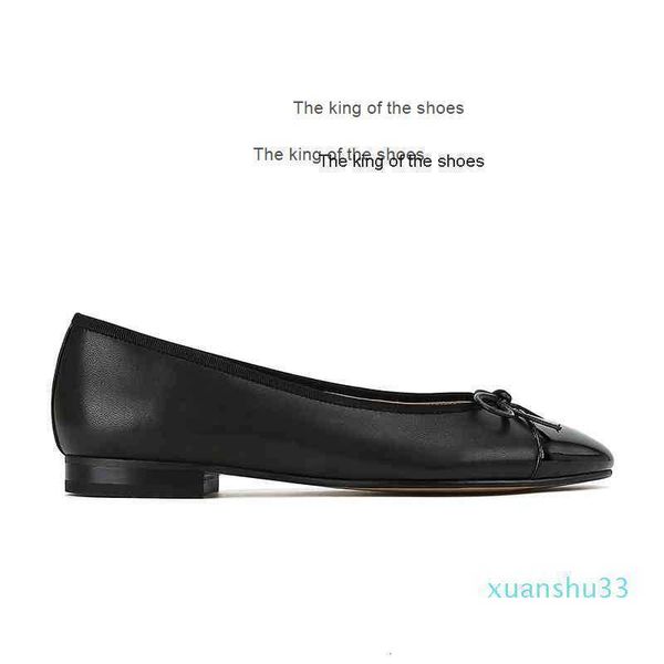 

slipperssandals small fragrant wind ballet shoes classic return small bow shallow mouth single women flat princess 5, Black