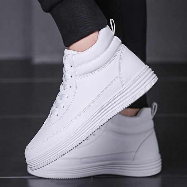 

dress shoes men winter 's sneakers flats casual walking work white mans footwear vulcanize 230320, Black