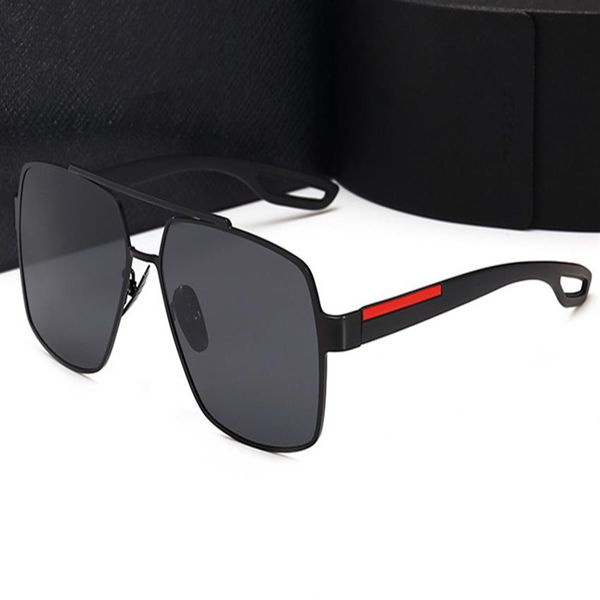 

retro polarized sunglasses man woman metal large square frame designer suitable for fashion beach driving uv400 oc311d, White;black