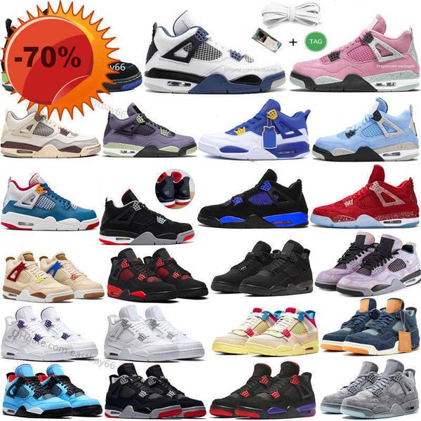 

new outdoors super jumpman 4 basketball shoes midnight navy messy room a ma maniere man 4s black cat pink curry canvas royal