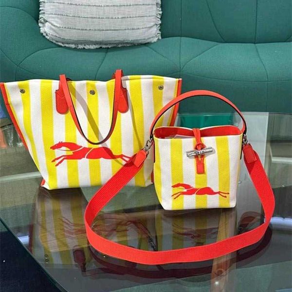 

french lc canvas tote bag women designer bags bucket large capacity women's dumpling bag single shoulder bag 230318