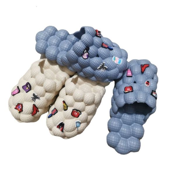 

slippers summer personality bubble fashion mens and womens home eva material massage bottom couple sandals 230320, Black