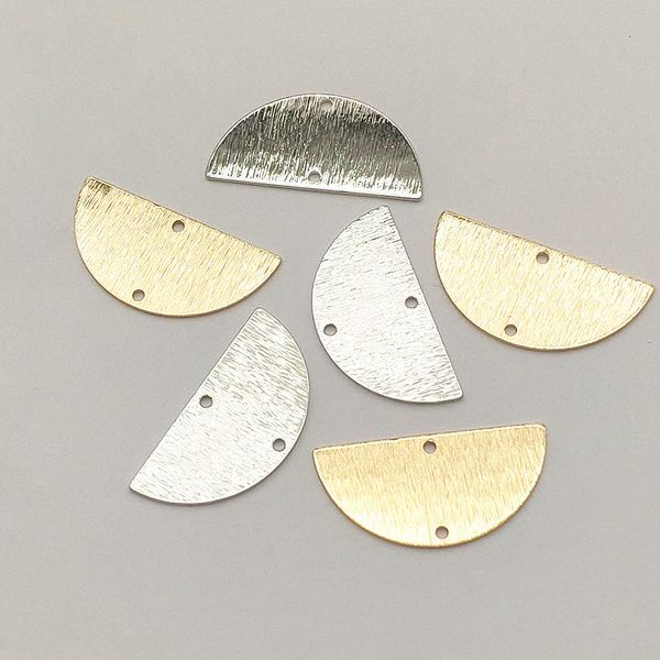 

charms arrival21x12mm 100pcs brass pendant semicircle charm for handmade necklace earrings diy parts jewelry findings components 230320, Bronze;silver