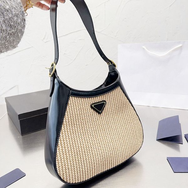 

designer mini handbags shoulder bag high leather classic beach straw underarm hobo fashion lady purses wholesale purse banquet shopping wedd