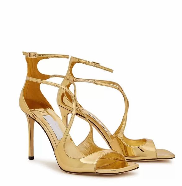 

summer luxury azia sandals women cross strap stiletto heel birdals party dress night dressing elegant lady pumps black pink yellow sandalias