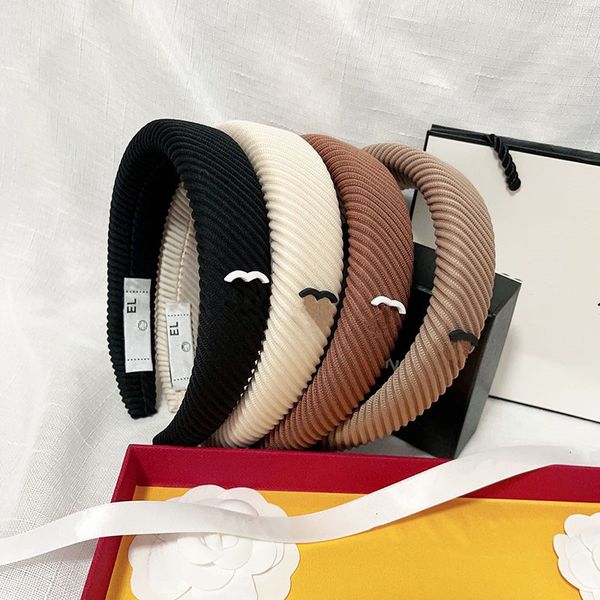 

4colors luxury designer sponge headbands hair bands for women girl brand elastic letter c headband sports fitness headband head wrap, Silver