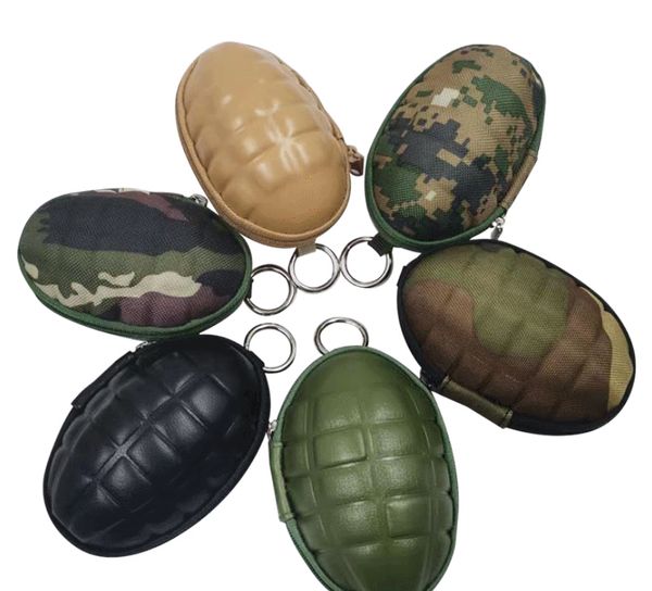 

tactical pouch men coin purses key wallet holder military keychain zipper pocket cable headset bag, Red;black