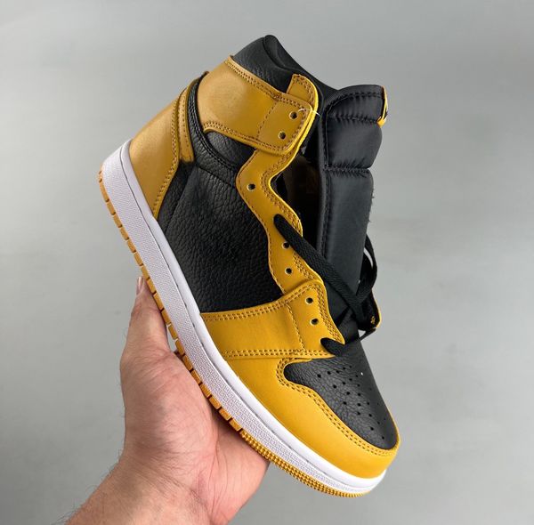 

pollen j 1 1s basketball shoes hyper royal white shadow designer sneakers obsidian university blue unc mid women trainers, Black