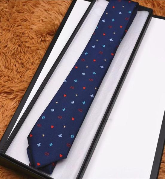 

men039s tie design fashion neckwear brand style embroidery luxury designer business neck ties with box3565320, Blue;purple