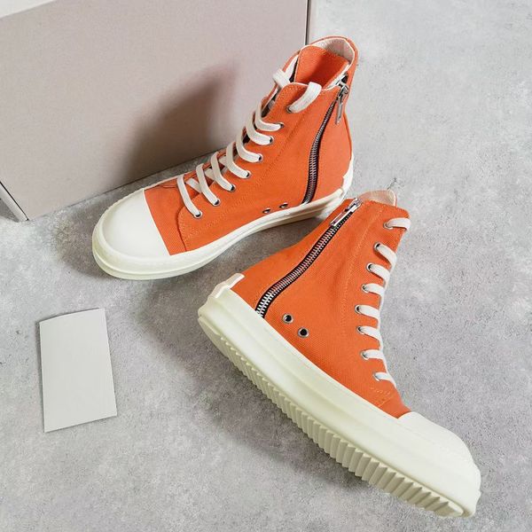 

23ss new-style orange canvas ds boots corn tooth zipper high tpu sole designer rock botas, Black