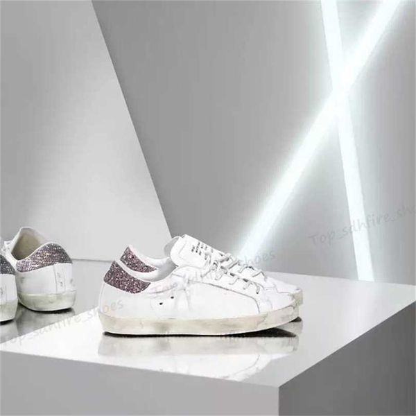 

super star doold dirty sneakers gold fashion men women ball star casual shoes comfortable white leather flats luxury, Black