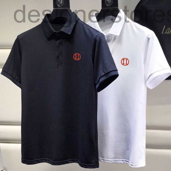 

designer luxury clothing embroidered men polo shirt hms tshirt cotton short-sleeved tshirt oversize lapel sweatshirt mens casual tshirts 0kp, White;black