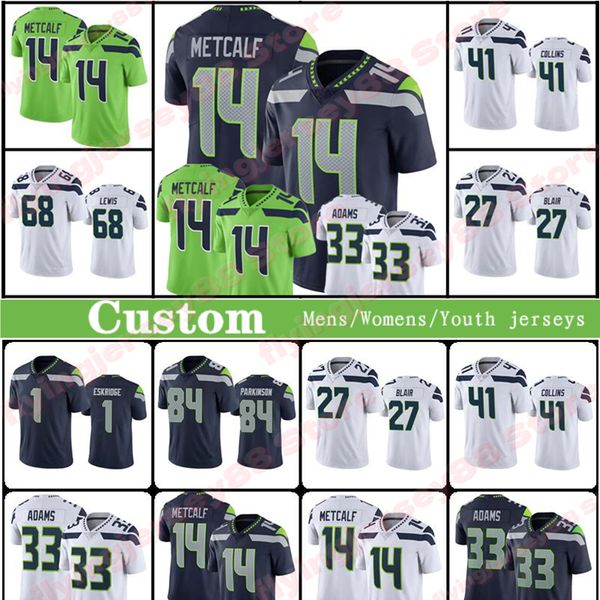 

dk metcalf football jersey drew lock jamal adams geno smith kenneth walker iii bobby wagner tyler lockett michael dickson jordyn brooks tari, Black;red