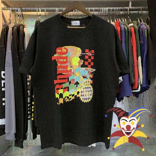 

men's t-shirts 2023ss rhude women men women oversized t shirt tee t230321, White;black