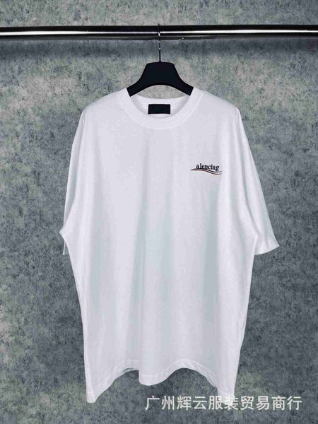 

plush t shirt designer luxury coats balciga b 's correct version classic coke embroidered short tshirt fashion american half sleeve 12y, Black