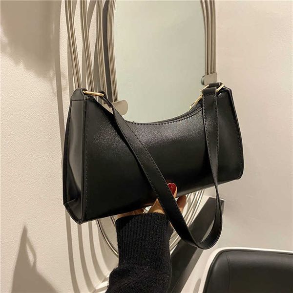 

nxy fashion solid color underarm shoulder bag new simple handbags retro texture bags elegant bags 230308