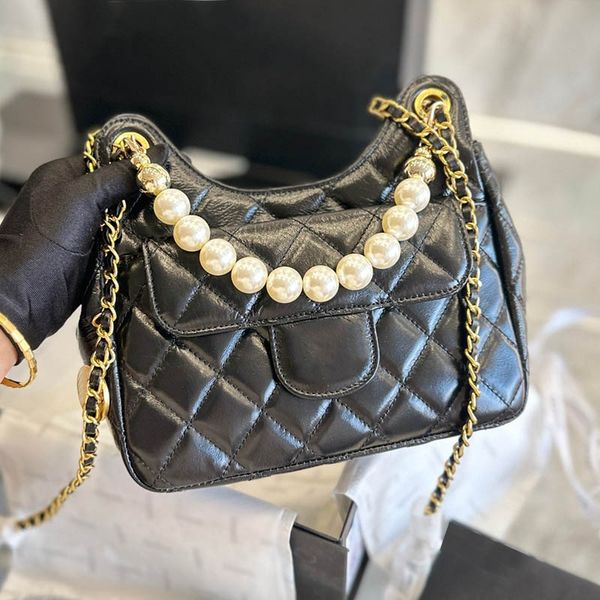 

gold coin hobo women handheld shoulder bag gold hardware pearl portable large capacity trend luxury handbag embossed crossbody designer birk