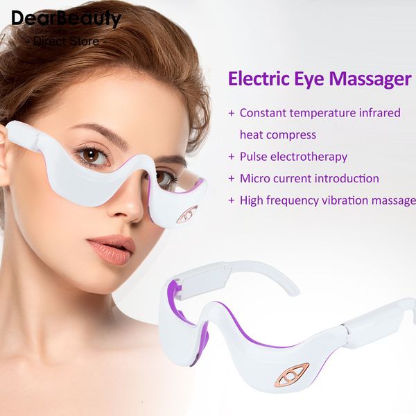 

eye massager 3d led light therapy s for students spa microcurrent pulse relax rechargeable massage device beauty tool 230321