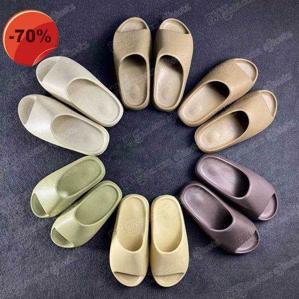 

sandals designer comfortable slides slide slipper foam rnnr earth brown mxt moon grey soot core sliders slippers cream yellow women mens san, Black