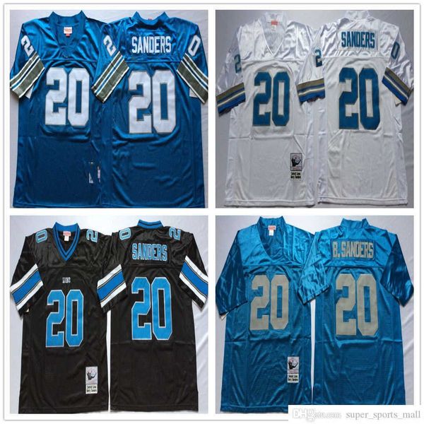 

ncaa 75th vintage football 20 barry sanders jersey mitchell ness mitchell and ness college blue white black, Black;red