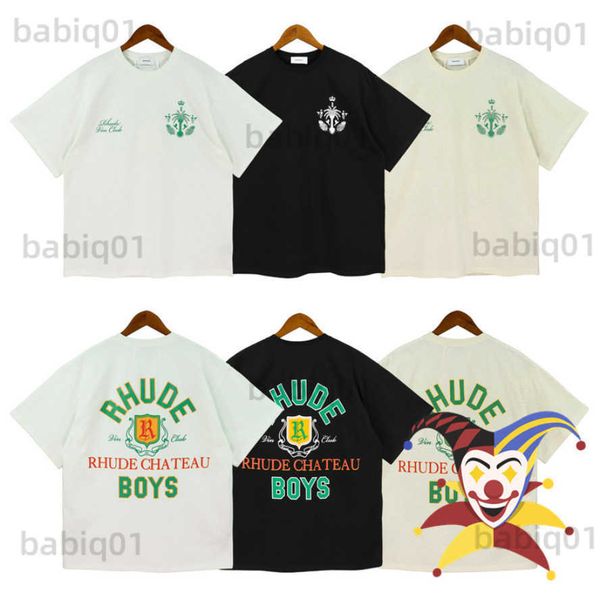 

men's t-shirts 2023ss rhude t-shirt men woman loose rhude tees t230321, White;black