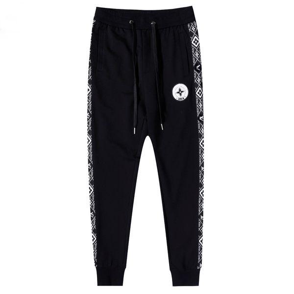

mens designer pants fashion beam foot trousers solid color jogging pants size m-xxl, Black