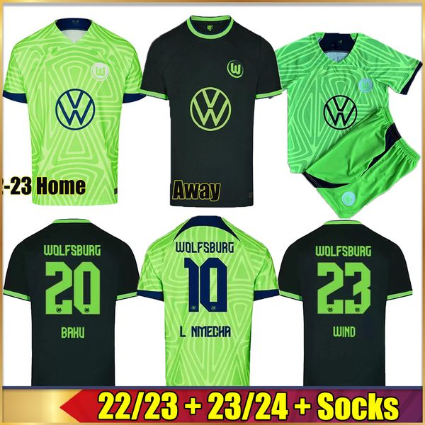 

22 23 vfl wolfsburg weghorst steffen soccer jerseys brekalo 2022 2023 football shirt arnold xaver mbabu guilavogui mehmedi roussillon men ki, Black;yellow
