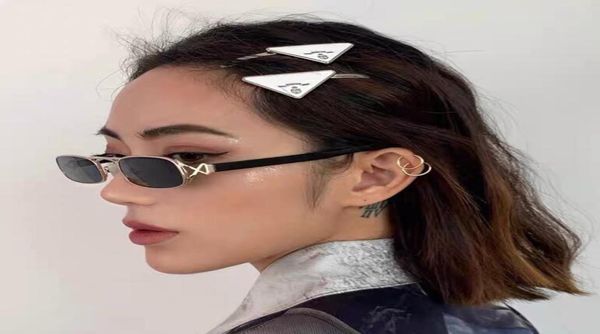 

new arrival triangles letter girl barrettes designer hair clip fashion women accessories with stamp 757933, Golden;silver