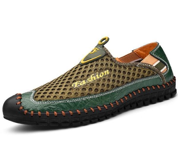 

dress shoes mesh breathable casual men's shoes for fall sets of feet lazy large size driving outdoor sports comfortable 230320, Black