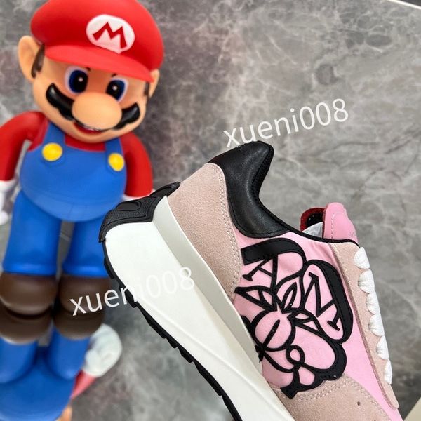 

2023new women's outdoor sports shoes fashion leather running shoes classic designer shoes flat casual shoes comfortable breathable shoe, Red;white