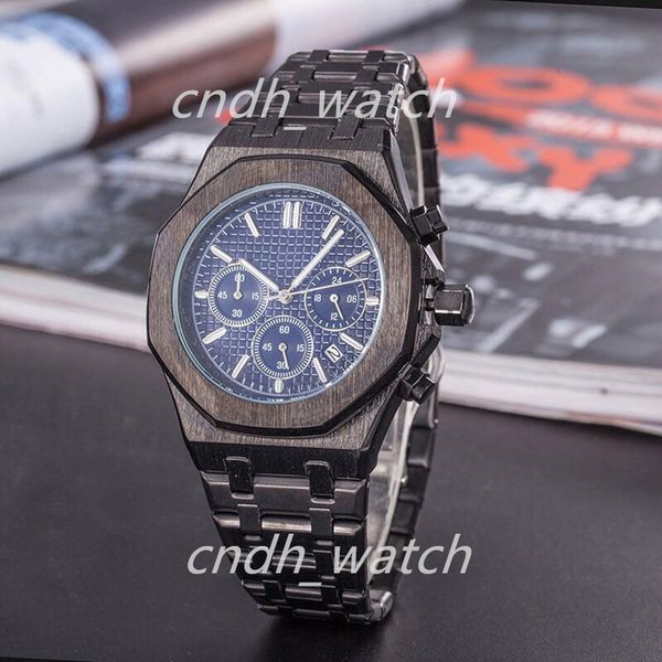 

men's women watch rose gold stanless steel 42mm vk chronograph quartz movement sports men watches c1-38, Slivery;brown