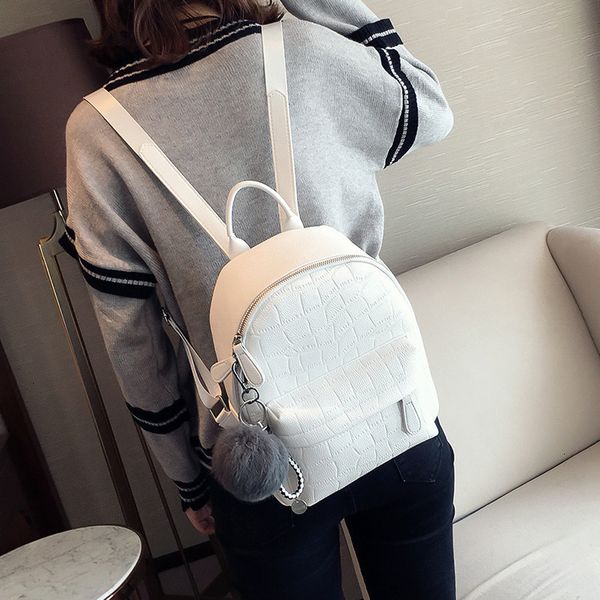 

school bags female white back pack black backpacks for teen girls fashion bagpack woman mini pu leather cute small 230320