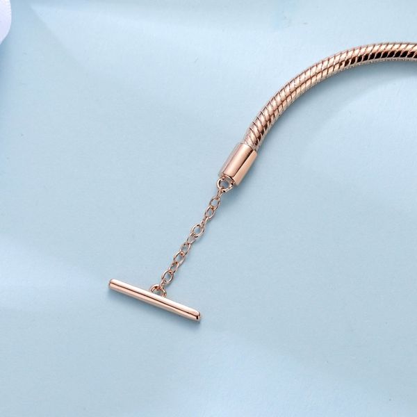 

moments heart t-bar snake chain bracelet jewelry 925 sterling silver bracelets women snake charm beads sets for pandoraer bangle birthday gi, Golden;silver