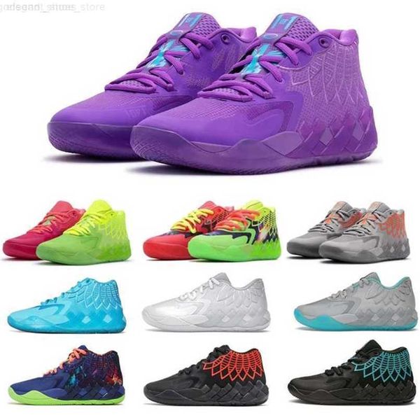 

selling casual shoes lamelo ball mb1 men women basketball shoes kids for sale 2022 rick morty grade school sport shoe trainner sneakers us4.