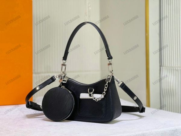 

marellini handbag mini marelle shoulder bag with round coin purse 2 pcs epi leather flap bags m20998 women shoulder bags luxury designer han