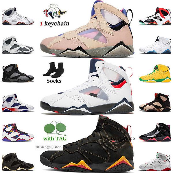 

2022 new jumpman 7 7s men women basketball shoes athletic outdoor sport sneakers sapphire psgs citrus z mist white green b air jorden jordon, Black