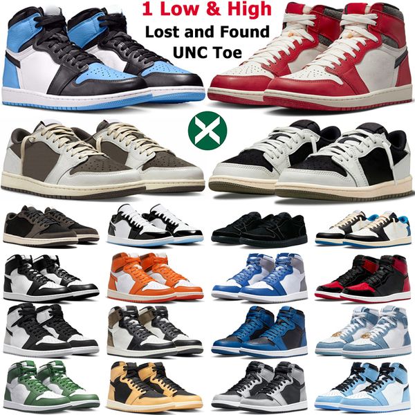 

1 high basketball shoes men women 1s low black phantom olive reverse mocha unc toe chicago lost and found true blue pine green mens trainers