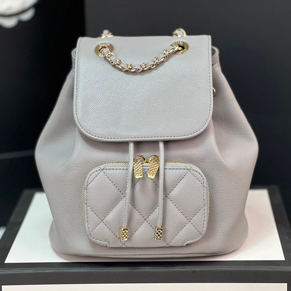 

luxury schoolbags designer backpacks 1:1 quality genuine leather shoulder bag 19cm with box mc271