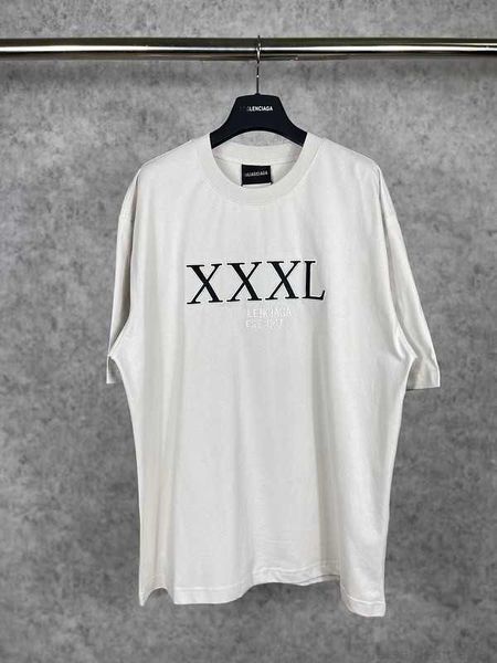 

plush t shirt designer luxury coats balciga correct version ss paris b xxxl made old wash wheat ear print short sleeve tshirt for couples 2d, Black