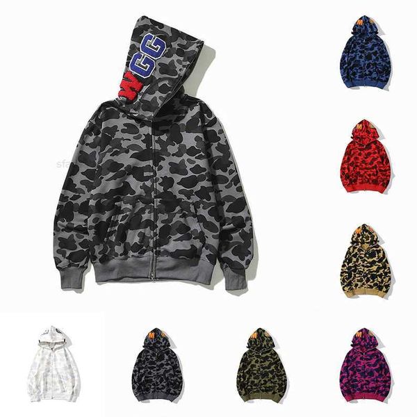 

zw9x shark hoodies mens womens fashion men deisigners hoody stylist cartoon sharks printing jacket man high1 quality casual sweatshirts, Black