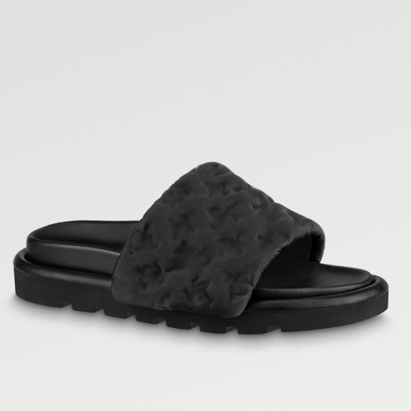 

designers pool pillow mules women sandals sunset flat comfort mules padded front strap c soft fashionable easy to wear style slides 35-43, Black