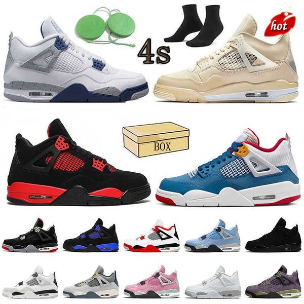 

2023 jumpman 4 4 basketball shoes jumpmans men women jumpman 4s military black shimmer white oreo university blue noir canvas cat fire red t