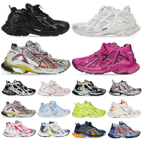 

designers runner paris 7 7.0 shoes triple s sneaker tess gomma platform transmit sense black white pink blue deconstruction jogging hiking t