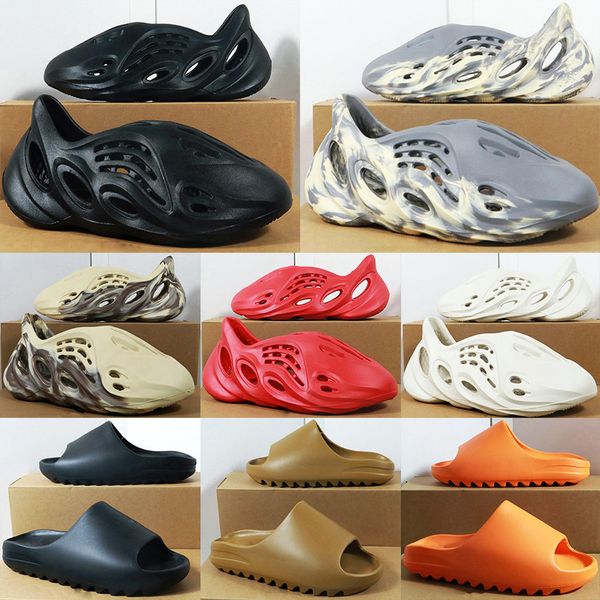 

2023 designer slippers men woman slider vermillion mineral blue onyx pure sandals slide slipper foam ochre bone resin clog desert ararat run, Black