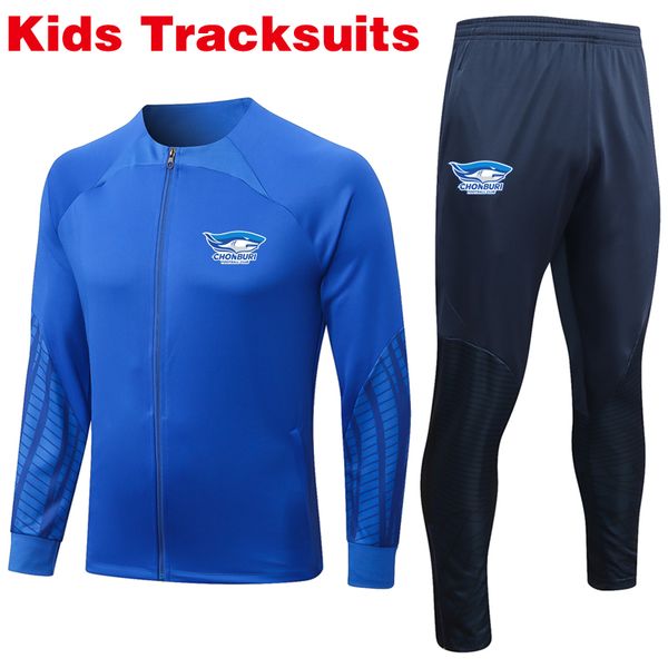 

2023 chonburi fc kids mens tracksuits boys soccer tracksuit sportswear sets sports sweatershirts sweatpants children football training cloth, Gray