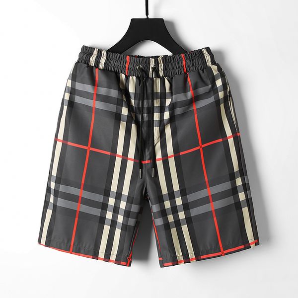 

men's shorts designer men's fashion shorts plaid european and american brands multiple luxury fashion casual swimming quick-drying, White;black