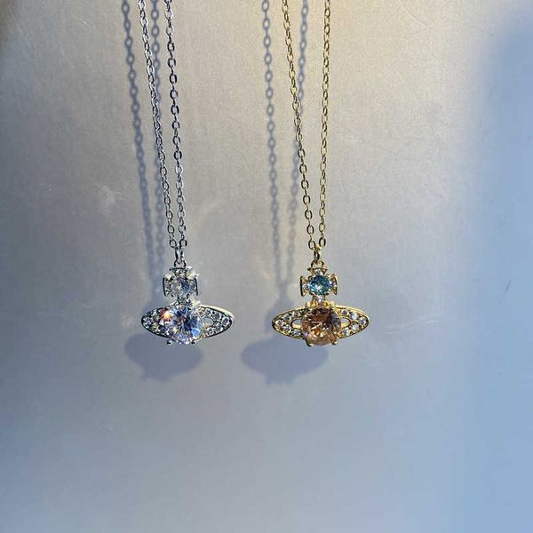 

pendant necklaces strands strings western empress dowager diamond necklace female personality fashion ins niche design temperament pendant c, Silver