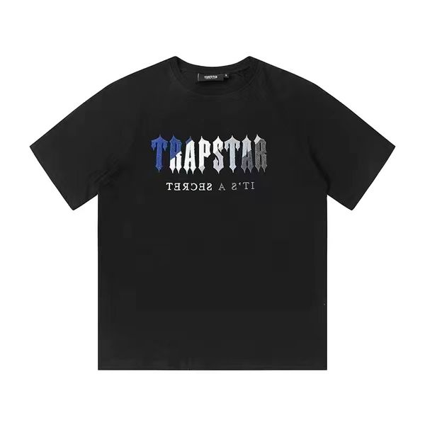 

mens t-shirts trapstar t shirt designer shirts print letter black and white grey rainbow color summer sports fashion, White;black